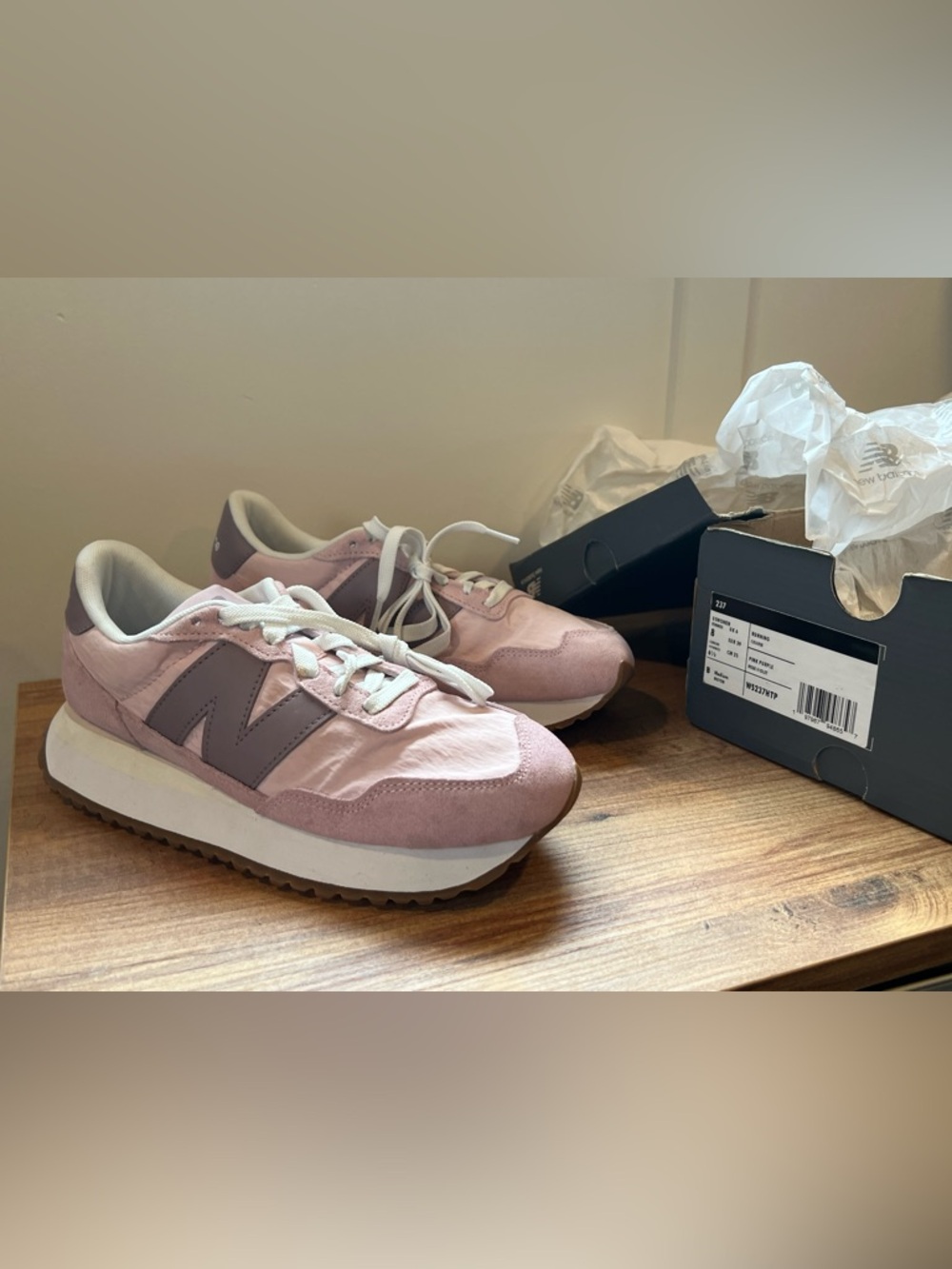 New Balance Women's 237 V1 Sneaker, Rose Sugar/Ice Wine, Size 8 - Picture 9 of 9